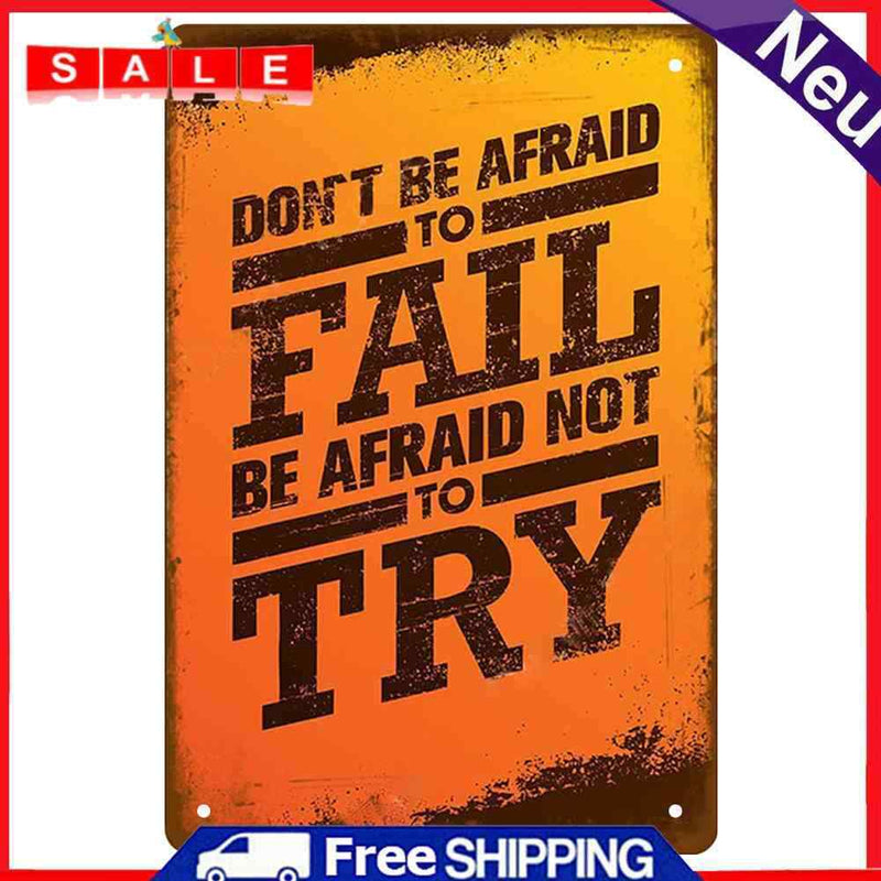 Fall Try Retro Metal Plate Tin Sign Plate for Bar Pub Club Cafe Iron Paintings