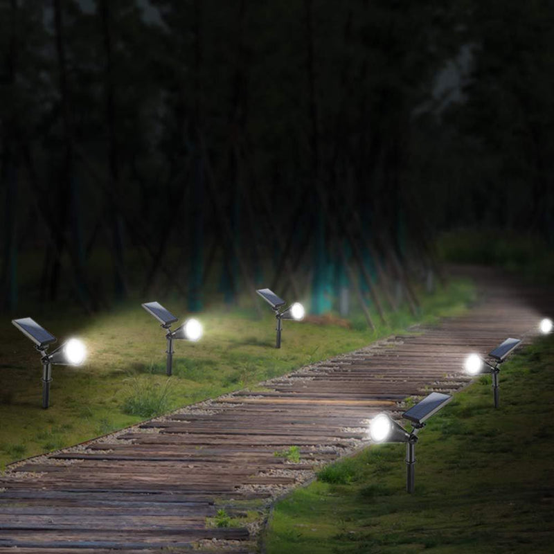 Waterproof LED Solar Lawn Lamp Spike Light Control Garden Path (Cool White)