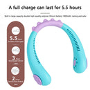 Bladeless Sports Personal Air Cooling Summer Kids Hanging Neck Fan (Blue)