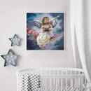 5D Diamond Painting Kit Angel Baby Girl Full Round Rhinestone DIY Home Decor
