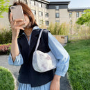 Fashion Women Tie Dye Shoulder Underarm Bag Casual Small Handbags (Gray)