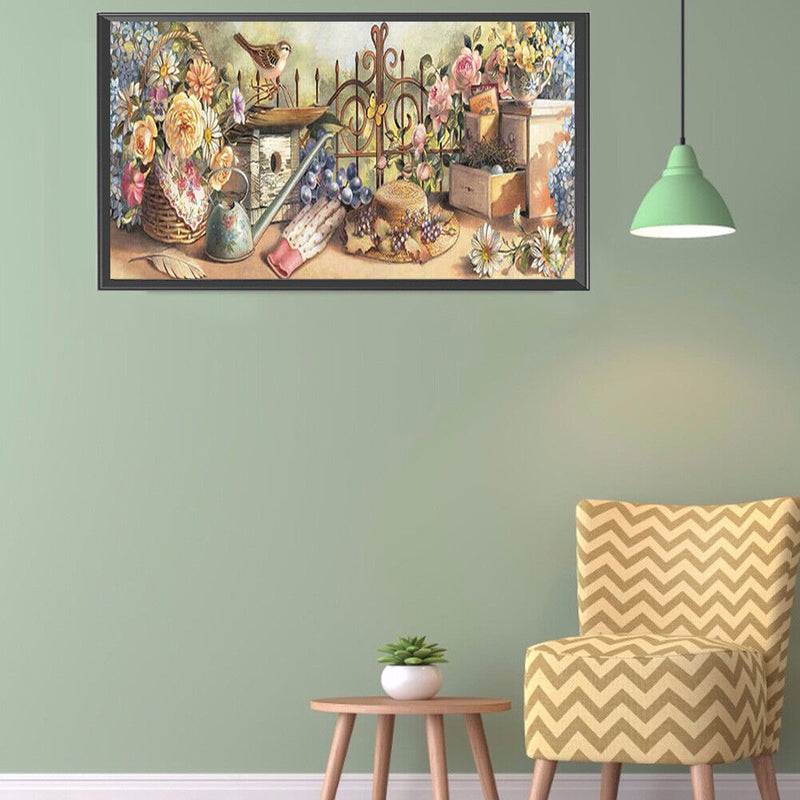 Flower Basketball Oil Paint By Numbers Kits Canvas DIY Wall Art Craft Coloring Draw