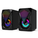 X2 RGB Computer Speakers USB Powered 3Wx2 Bass Speakers for Desktop Laptop PC