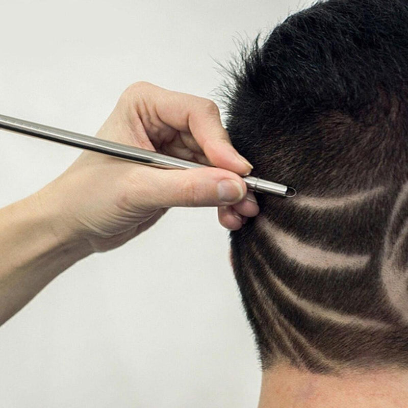 Hair Razor Pen Modeling Trim Hair Art Design Tattoos Engraving Pen W/ blades Se_