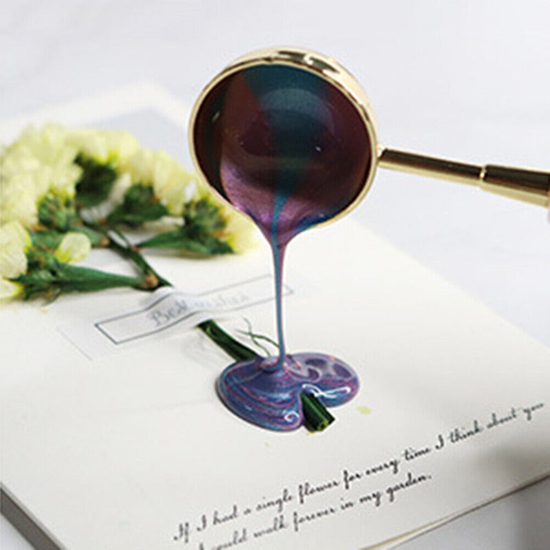 Sealing Stamp Wax Bead Pill Crystal Handle Melting Spoon for Scrapbooking Cra