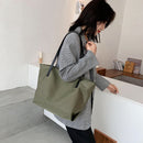 Simple Nylon Handbags Women Large Capacity Shoulder Bag Travel Shopping Totes