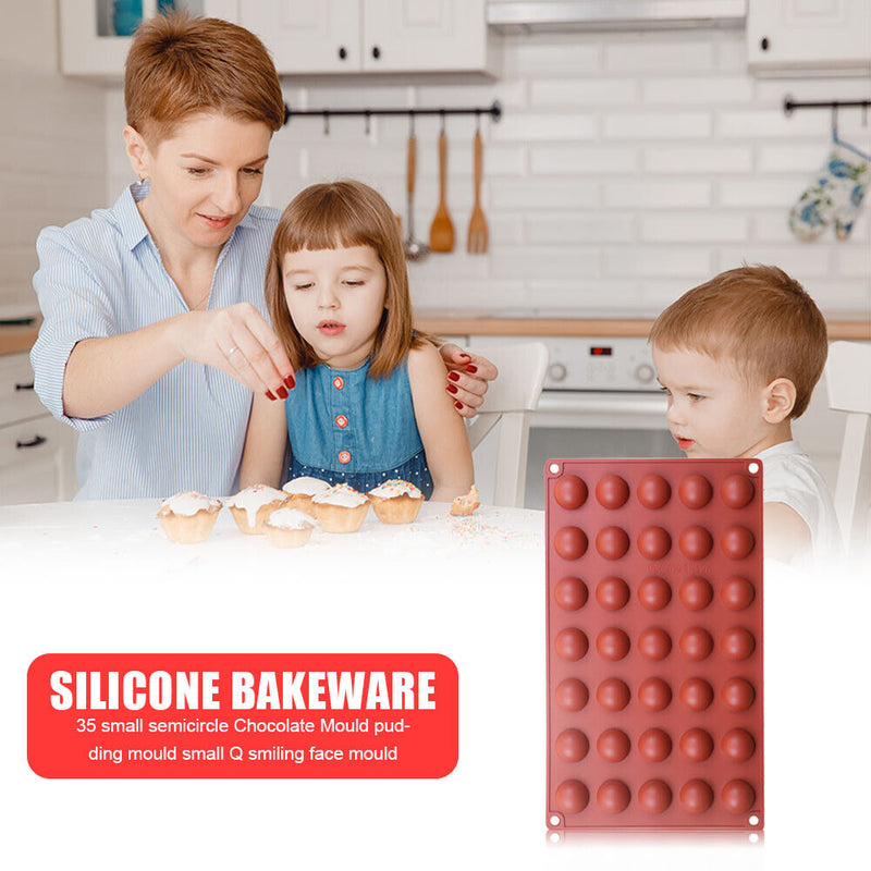 35 Cavity Cake Mold Half Ball Sphere Mould for DIY Chocolate Dessert Puddin