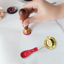 Sealing Wax Spoon Solid Wood Retro Wax Spoons Decorative Stamp Craft (Red)