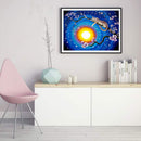 5D DIY Diamond Painting Full Round Drill Moon Cat Rhinestone Crafts Home Art