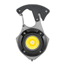 Multifunction COB LED Flashlight Camping Screwdriver Keychain Lamp (Black)