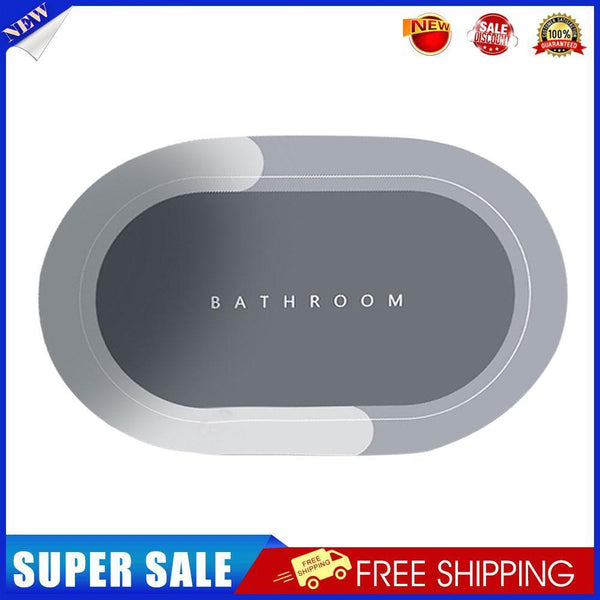 Water Absorption Non-slip Foam Washable Floor Mat (Light Grey 40x60cm)