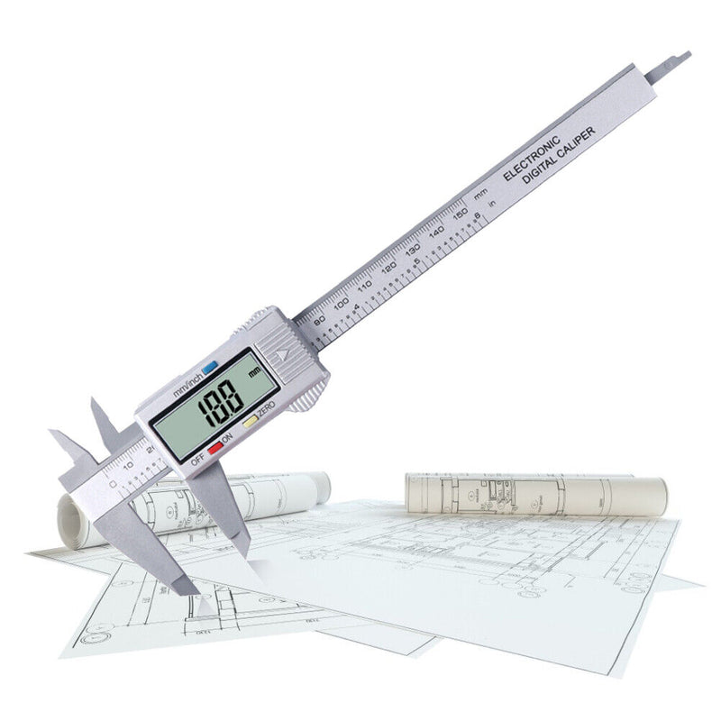 150mm LCD Digital Electronic Carbon Fiber Vernier Caliper Gauge Micrometer