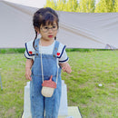 Bottle Shape Summer Kids Straw Shoulder Bag Beach Woven Girls Mini Purse