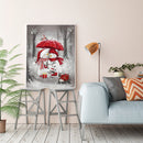 Umbrella Snowman Drawing Frameless Oil Paint by Numbers Canvas Home Decor Newly
