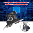 PCIe Serial Expansion Card PCI-Express to 2 Serial Ports COM Adapter for Windows