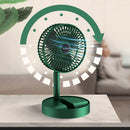 Touch Folding Fan Telescopic Mini Summer Student Desktop Table Fan (Green)