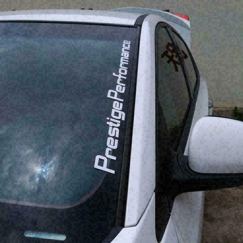 Car Prestige Performance Hellaflush Windshield Vinyl Stick SLIVER Car B6J9 U5W1