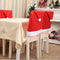 6pcs Xmas Santa Hat Chair Back Cover Home Party Dinner Art Decorative Case