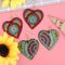5D DIY Diamond Painting Earrings Double-sided Heart Drop Earrings (RZ016) Newly
