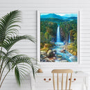 DIY Full Round Diamond Painting Waterfall Wall Picture Rhinestone Mosaic Ki