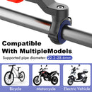 Motorcycle Handlebar Stem Support Rack Bike Scooter Phone Holder with Patches