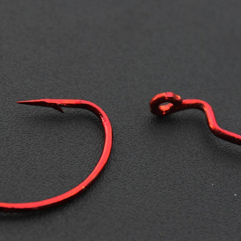 20pcs Barbed Crank Sharp Fishing Hooks Pesca for Soft Bait Tackle 2/0#