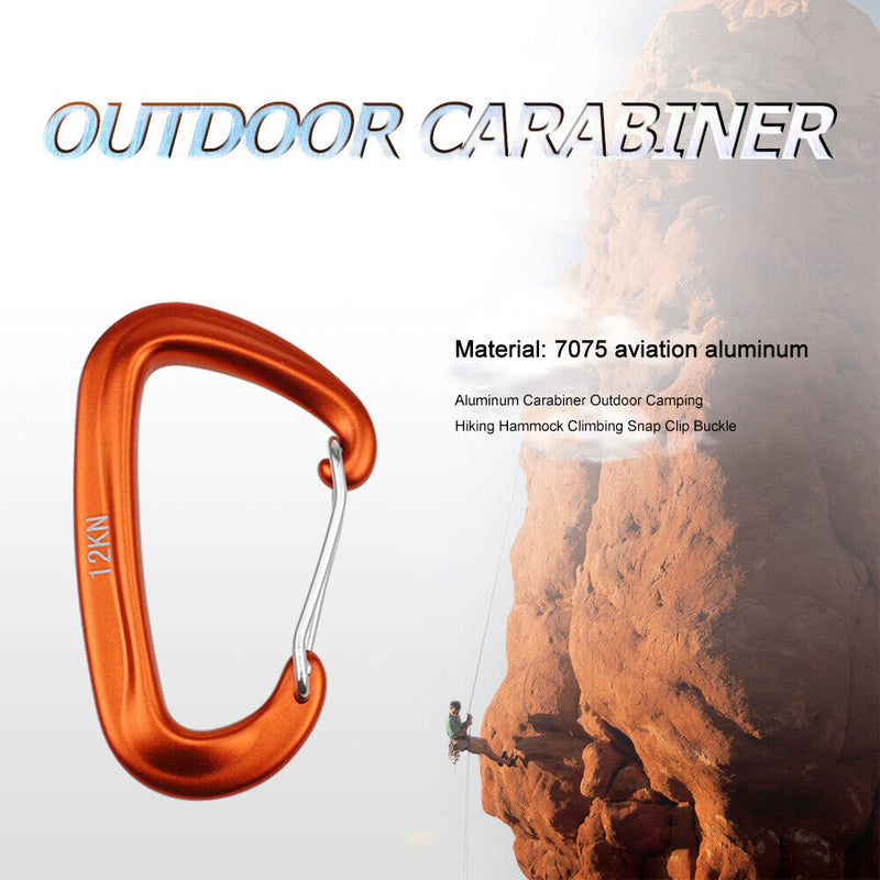 Aluminum Carabiner Outdoor Camping Hammock Buckle Hook Mountain Climbing Tools