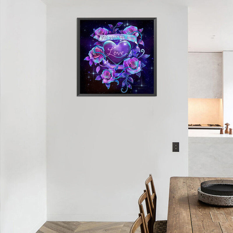 Full Drill Round Diamond Painting Art Abstract Love Mosaic Drawing Picture Kit