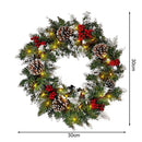 Christmas LED Wreath Garland Door Window Garden Wall Farmhouse Decoration