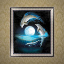 Dolphin Painting Embroidery DIY 5D Diamond Cross Stitch Home Craft Decor