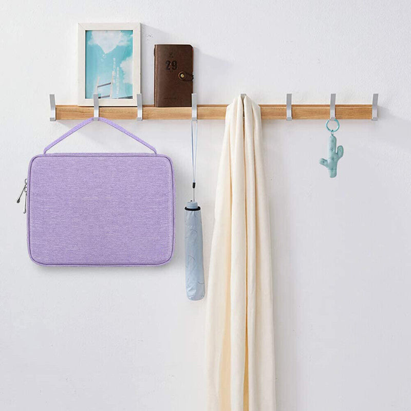 Portable Watch Band Organizer Storage Bag USB Cable Travel Handbag (Purple)