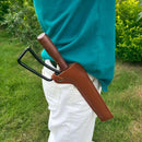 Camping Fire Tongs Protective Cover PU Leather Fire Tongs Case Storage Bag Newly