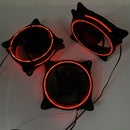 120mm PC Case Fan Halo Triple-Ring Chassis Cooling Fan for Desktop (Red) Newly