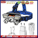 COB LED Headlamp USB Rechargeable Portable Headlight + Car Charger Power Ad