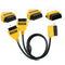 AUTOOL OBD2 OBD II 90 Angled 16Pin Male to Dual Straight Female Y Splitter