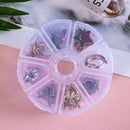 Jewelry Container 8 Grids Empty Storage Box Nail Art Rhinestones Case