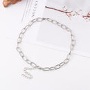 Punk Trendy Aluminium Metal Chain Choker Statement Necklace Short Chain
