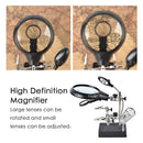 360 Degrees Rotation LED Magnifying Glass Soldering Iron Stand Len Magnifier