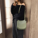 Shoulder Crossbody Bags Leather Women Solid Color Big Capacity Messenger Handbag