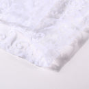 Window Curtain Plant Floral Pattern Sheer Voile Tulle Drape Valances White