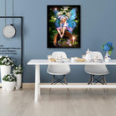 Blue Wing Fairy Full Round Drill Rhinestone Picture Home Decoration 12x16