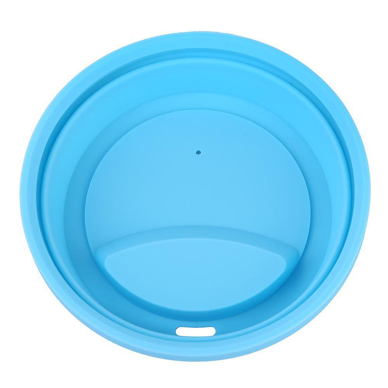 Silicone Cup Lid Reusable Anti-dust Leakproof Insulation Cover (Light Blue)