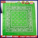 Hip Hop Women Men Shawl Cashew Flower Square Scarf Hair Band (Light Green)