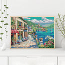 Full Embroidery Scene Printed Cross Stitch Cotton 2-Strand 14CT Needlework
