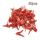 50pcs Plastic Grafting Clips Garden Vegetable Eggplant Vine Clamp (Flat) Newly