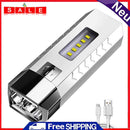 USB Rechargeable COB LED Torch 500lm Handheld Waterproof Flashlight Power Bank