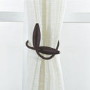 2pcs Curtain Tiebacks Tie Olive Holdbacks Decorative Buckle Clips (Brown)