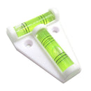 T-Type Spirit Level Plastic Measuring Vertical Horizontal Adjuster (White)