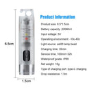 Mini Keychain Flashlight Pocket Torch Lamp USB Emergency Hiking Light (1pc)