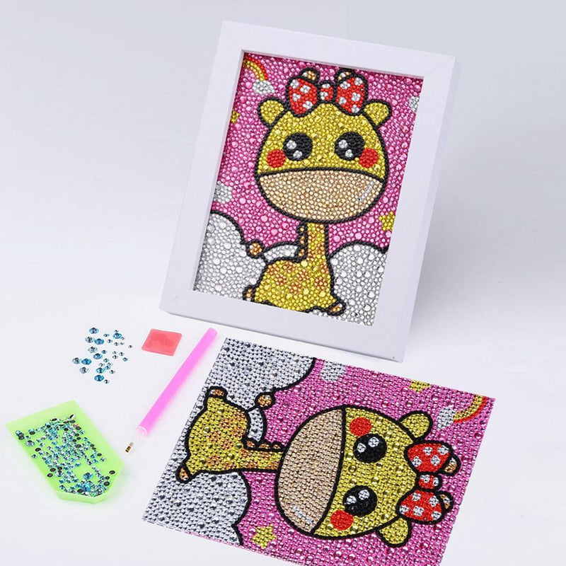 DIY Full Drill Diamond Painting Cartoon Kids Embroidery Kit (CJL01 Giraffe)